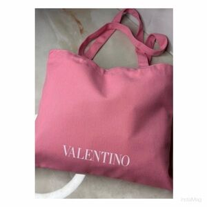 NEW Valentino Tote Bag Travel Logo Pink